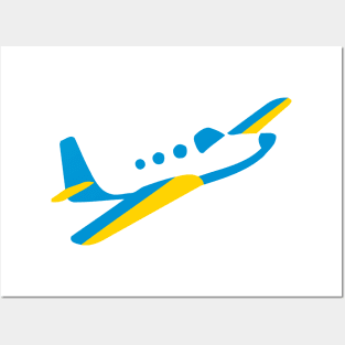 Private Airplane Flying Emoticon Posters and Art